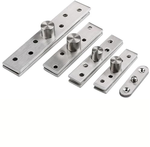 Cerniere girevoli a 360° in acciaio inox, perno regolabile nascosto for ante di armadi, 4 pezzi(56x15.5x2mm)