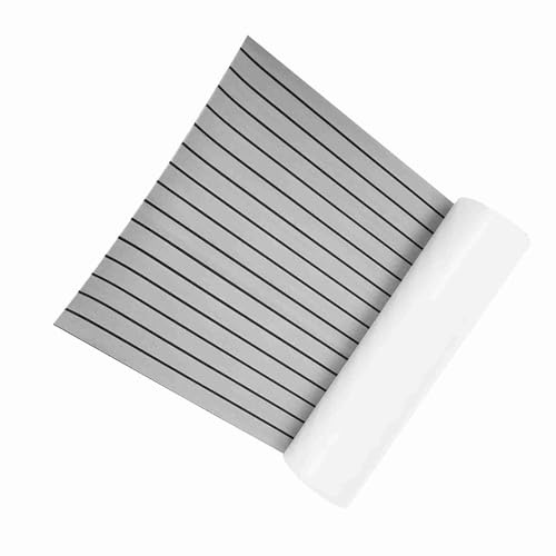 CHICIRIS Pavimentazione per Barche in Lamiera di Teak per Yacht, Pavimentazione in Teak Marrone Scuro con Buona Ammortizzazione, Facile Pulire per Yacht/ (Grigio Chiaro)