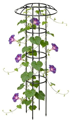 Tanxemery Graticcio per Piante da Esterno,Supporto Verticale Decorativo per Piante Rampicanti,Graticcio a Fungo con Cima Fiorita | adatto a Vite Rosa Clematide e Pothos