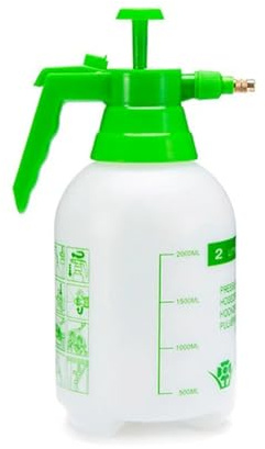 Pulverizador de Agua Manual - Regadera jardín 2 l con Cabezal Ajustable for Plantas y Flores en macetas Bomba Aire comprimido para hogar y jardín(2L White)