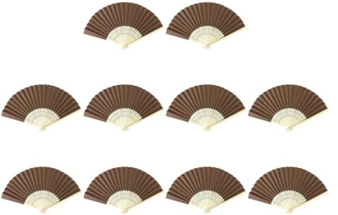XIEHYA DIY vikbar pappersfläkt 20 stycken, praktisk målning för kalligrafi, bröllopsfläkt för hem(brun)