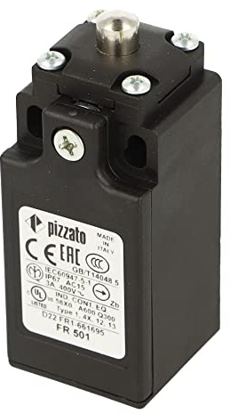 FR 501 | FR501 | PIZZATO MINIATURE LIMIT SWITCH, WITH PIN PLUNGER ACTUATOR, 1 NO + 1 NC CONTACTS