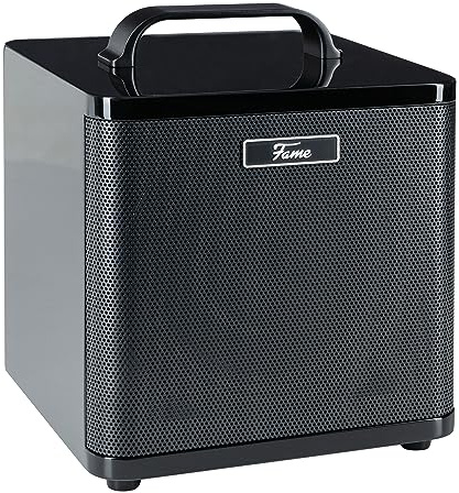 Fame AG-40A Akustikgitarren Verstärker, 40 Watt, 2 Kanäle, Integrierter Reverb, Bluetooth-Schnittstelle, Akkubetrieb