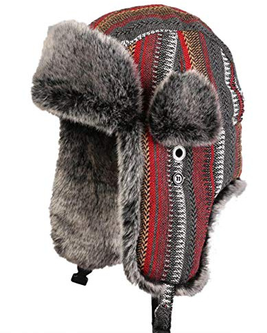 Insun Unisex Fliegermütze Warme Trappermütze Wintermütze Fellmütze Erwachsenen Winter Mütze für Herren und Damen