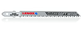 LENOX Tools 1990964 T-Shank Clean Wood Cutting Jig Saw Blade, 4 x 5/16 10 TPI, 3 Pack