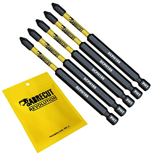 SabreCut 5pcs SCPH189_5 89mm PH1 Impact Screwdriver Bits Heavy Duty