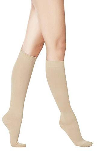 Compressione Graduata Forte| Gambaletto Contenitivo Calze Elastiche,Pelle Close-Toe,L