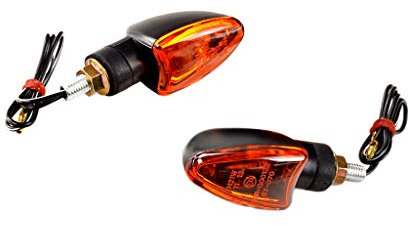Blinker orange, schwarz, universal, per Paar, DS Racing, für Beta, Motorrad, Quad, Moped