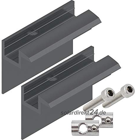 2er-Set Endklemme für 35 mm Module schwarz inkl. Schrauben Solar Photovoltaik PV 0% MwSt.