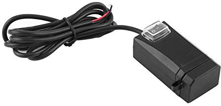 Zócalo USB de la motocicleta 5A Enchufe USB de moto impermeable para equipos electrónicos de teléfono móvil ,adaptador de enchufe de corriente impermeable y antipolvo (negro)