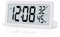 SZELAM 5,6 LCD-Digitalwecker mit großem Zifferndisplay, kleine Digitale Wanduhr Schlanke Tischuhr mit Temperatur, Luftfeuchtigkeit, Schlummerfunktion für Schlafzimmer Home Office-Weiß