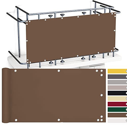AIYOUVM Balkon Sichtschutz, Balkonverkleidung Kunststoff Undurchsichtig, 100% Privatsphäre für Balkongeländer, Terrasse und Garten