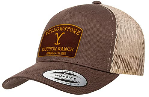 Yellowstone Offizielles Lizenzprodukt Premium Trucker Cap (Braun-Khaki), Einheitsgröße