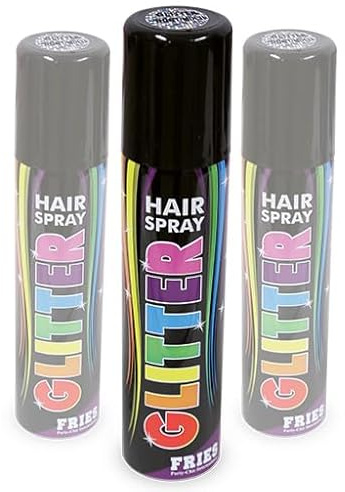 3x multicolor Glitter-Haarspray im Sparpack! 3 Dosen zu je 100ml. Glitterspray bunt für Festival, Konzert, Disco, Party, CSD, Karneval, Fasching, Halloween
