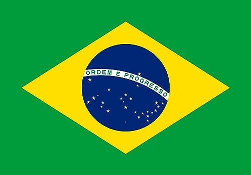 Bandera - 90 x 150 cm / 150 cm 90 cm - de poliéster con ojales dorados - Duradera y resistente a la intemperie (Brasil)