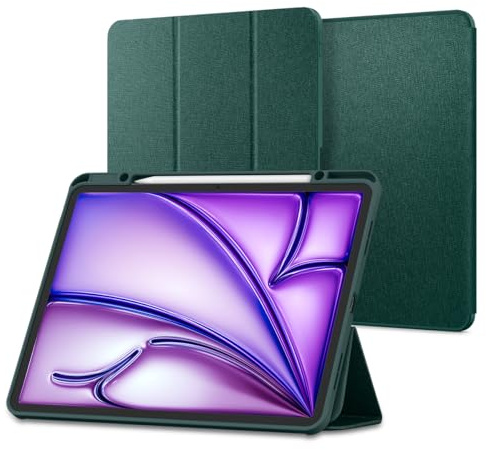 Spigen Cover Urban Fit Compatibile con iPad Air 8 Generazione M4 13 pollici (2026) / iPad Air 7&6 Generazione M3 M2 13 pollici (2025/2024) - Verde Notte