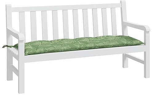 Tidyard Bankauflage Gartenbankauflage Bankkissen Gartenbank Auflage Stuhlkissen Sitzkissen Polsterauflage Kissenauflage Sitzpolster Bankpolster Auflage für Gartenbank Blattmuster 150x50x7 cm
