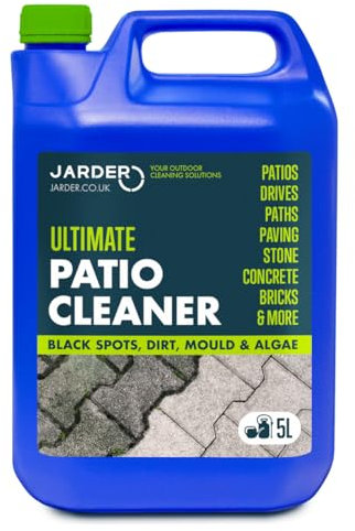 Jarder Ultimate Patio Cleaner for Stone, Sandstone, Paths, Steps, Block Paving, Concrete Flags and More 5L - Cleans Dirt, Black Spots and Grime - Restores Colour