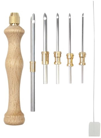 Yanzisura Magische Sticknadel, Verstellbares -Stanznadel-Set, 5 Austauschbare Größen, Magisches Nadel-Set, Geeignet Für Stickerei, Nähen, Basteln, Anfänger