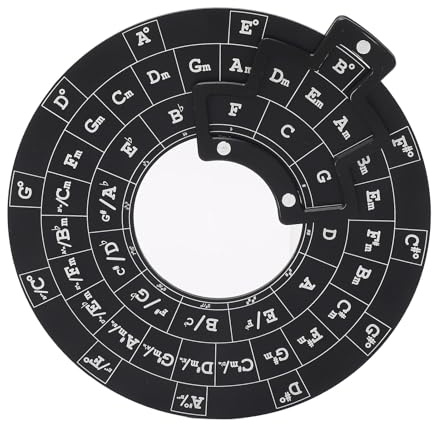 Akkordrad, Hochfeste Aluminiumlegierung für dauerhafte Nutzung, Quintenzirkel Musiktheorie-Lernhilfe für Anfänger, Gitarristen, Pianisten, Musikschüler und Unterrichtszwecke