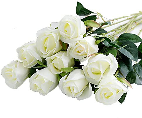 Künstliche Blumenpflanzen, Blumenarrangement zum Selbermachen, künstliche Blumen und Vasen, künstliche Blumen, 10 Stück, künstliche Rosen, Wohnzimmereinrichtung, Blumenarrangement zum Valentinstag,