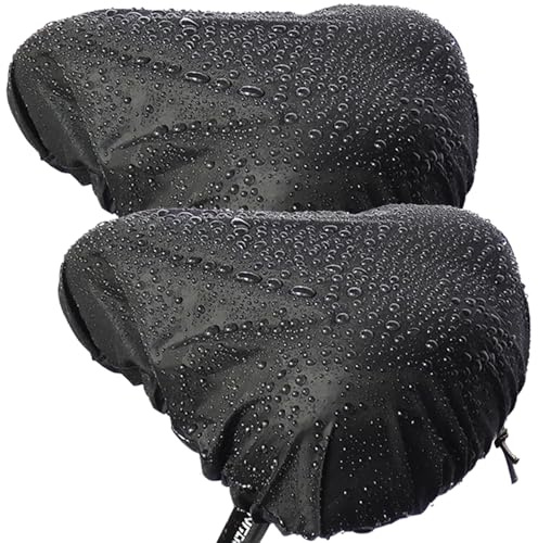 JIAJUNFS Lot de 2 housses de siège de vélo imperméables à la poussière, à la pluie, au soleil, au vent, lavables pour homme et femme, pour vélo de ville/VTT