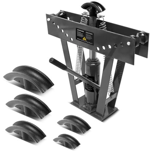 STAHLWERK Cintreuse de tubes hydraulique jusqu'à 90° avec force de compression de 12 tonnes | Cintreuse de tubes | Cintreuse de tubes | Cintreuse avec 6 matrices pour plier des tubes métalliques de 3