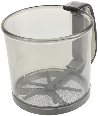 Warmhm Tamis à Farine Semi-Automatique Tamis pour Sucre Poudre Et Farine Gadget De Cuisine pour Pâtisserie Gris