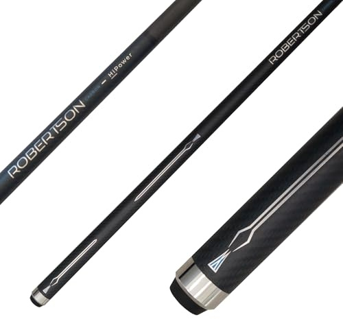 Robertson Carbon Break & Jump Queue HiPower, Profi Anstoß Cue 2-TLG. sowie Break + Jump 3-TLG für max. Power und Präzision im Poolbillard 13‘ Break-Tip, Quick Joint