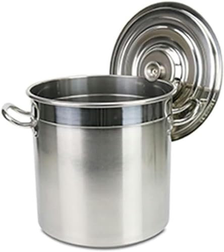 DLAZUM Marmite en Acier Inoxydable, Grande marmite à Crabe, Fruits de mer, 27/45/63 litres, Seau à friture pour Dinde avec Panier-Filtre et Couvercle pour Cuisine comm,35cm/13.8inch