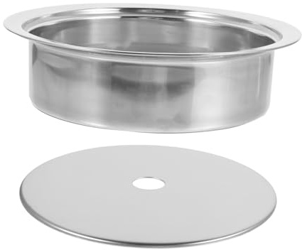 Ipetboom Anneau Diffuseur de Chaleur et Couvercle Inox pour Plaque à Induction, Adapté Fondue et Protection, Acier Inoxydable Robuste, Compatible Cuisson Induction, Usage Domestique et Professionnel
