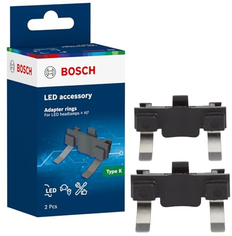 Bosch LED Adapterringe Typ K zur Nachrüstung von H7-LED Powerlight+ in Halogen-Scheinwerfern, 2 Stück