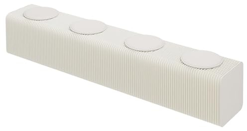 Vikbar dragspelspall med kudde bärbar och ottoman platsbesparande design justerbar tjocklek: 8/10/15/20 cm perfekt för vardagsrum sovrum och kontor - vit 4 säten