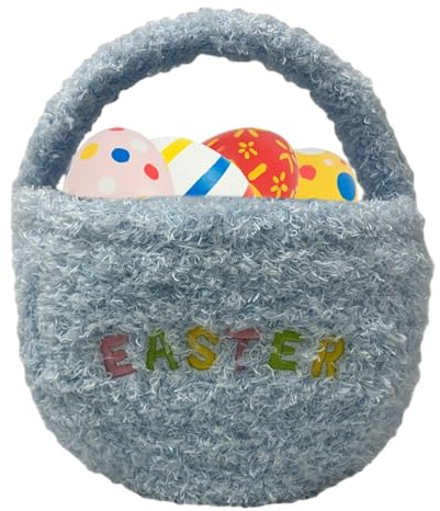 Raypontia Cestino per Uova di Pasqua,Decorazione in Peluche | Borsa Porta Dolci Festivi,per Camera Soggiorno Ufficio Aula Eventi A Casa E Riunioni Familiari