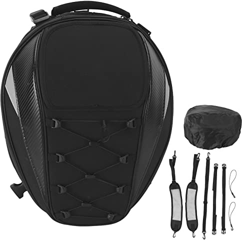 XGOUGUAAU Bolsa de Asiento Trasero para Motocicleta, Gran Capacidad, Bolsa Trasera Universal Impermeable con Respaldo Transpirable, se Convierte en Mochila para Almacenamiento del Conductor,