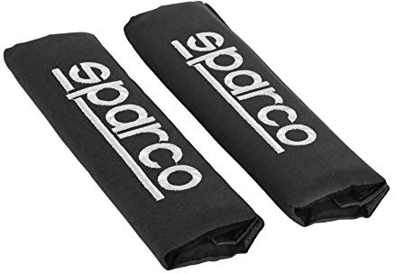 SPARCO SPC1204BK Seat Belt Padding, Black, 2 Units, Nero
