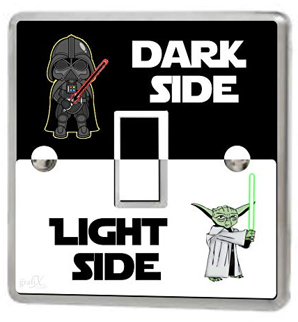 Star Wars Sw154 - Adhesivo decorativo para interruptor de luz lateral oscuro
