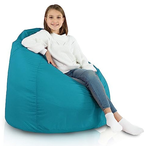 Italpouf Sitzsack XL, Riesensitzsack, Sitzkissen, Indoor & Outdoor, Sitzsack Sessel für Kinder und Erwachsene, EPS Perlen Füllung, Abnehmbarer Bezug, Wasserdicht, Zertifiziert, Blau