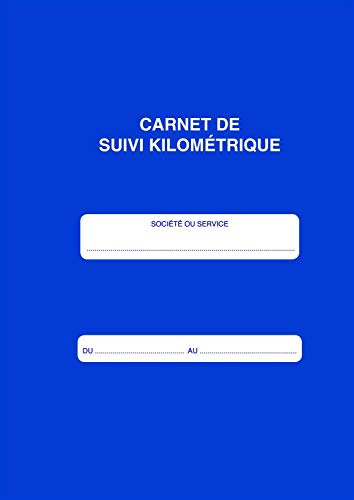 ELVE Lot de 3 Carnets de Suivi kilométrique Spiralé 50 Dupli 29,7 x 21 cm A4 950 trajets