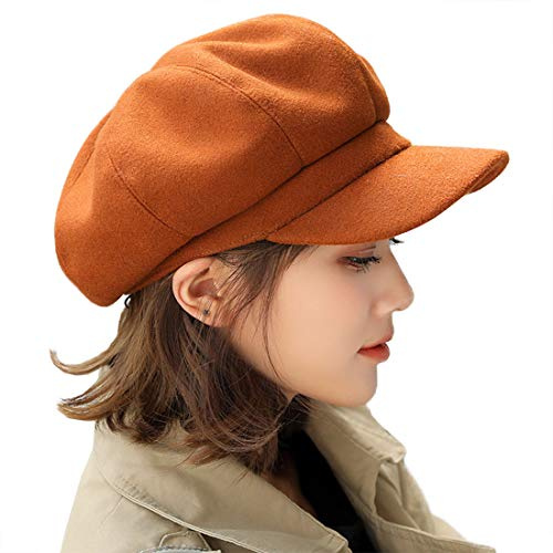 YONKOUNY Schirmmütze Barett Mütze Damen Casual Mütze Ballonmütze Beret Cap