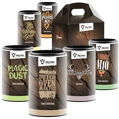 BBQ-Toro Gewürze Set Classic | 610 gr. | 6-er Set in Geschenkverpackung - klassische Ausstattung | perfekte Starter Set | Fleischgewürz, Gewürzmischungen, Hähnchengewürz, Pastagewürze