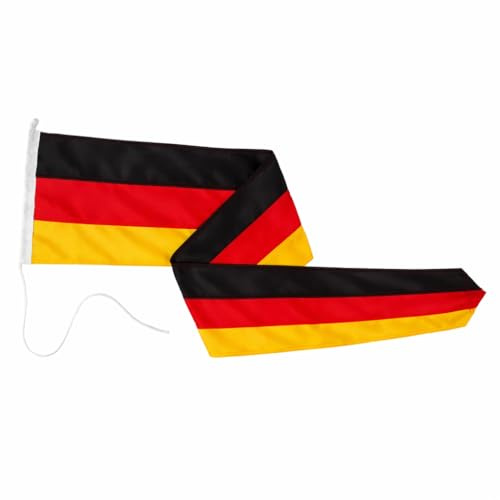 FLAGLY Premium Langwimpel Deutschland 40 x 200 cm - 160g/m² Stoffgewicht, robustes und witterungsbeständiges Schiffsflaggentuch - Wimpel Deutschland, Fahnenmast Zubehör