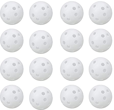 Willoo 30 Stück Hohler Golfball, Luftstrom Hohle Golfbälle, Golf Trainingsbälle, Plastikgolfball mit Luftlöchern für Indoor-Und Outdoor-Golftraining, Training Und Spielzeug (Weiß)
