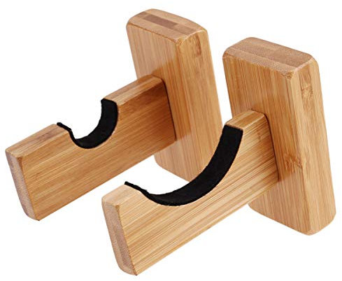 2 Stück Baseballschläger-Display-Rack, Baseballschläger-Wandhalter, Bambus-Wandhalterung, Aufhänger for Softballschläger, Hockeyschläger, Baseballschläger/520 (Color : Khaki, Size : 11 x 9 x 4.5 cm