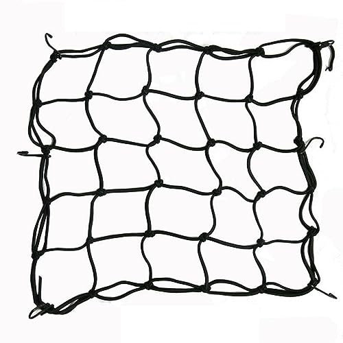 qijiefenCC élastique Filet pour moto, filet élastique, cordes avec crochets, 40 x 40 cm (Noir)