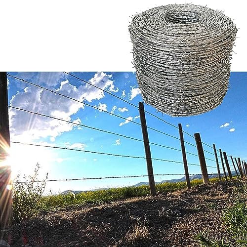Edelstahldraht Edelstahlschnur Stacheldrahtrolle 10m/50m/100m/200m/300m/400m/500m, 16 Gauge Stacheldrahtrolle Stacheldraht für Zaun, Baseballschläger, Vogelhäuschen, Garten & Kunsthandwerk, 1,8mm ( Co