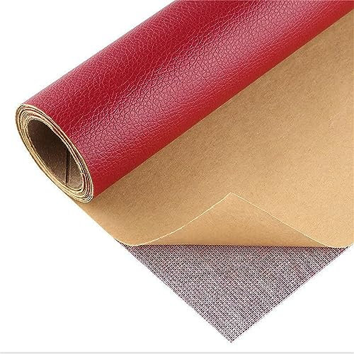 1 Stück Leder Reparatur Set Patch KitSelbstklebende PU Leder Reparatur Tape Patch Erste Hilfe für Sofa Auto Sitz Möbel Jacken Handtasche Weinrot 3 50 x 137 cm
