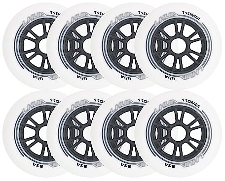 IBOWZ Inline Skate Rollen Inline-Skate-Räder, 85 A, 90 mm, 100 mm, 110 mm, Wettkampfräder, für den Ersatz von Rollerblade-Rädern (8er-Pack) Rollerblade-Skating-Räder, 90 mm