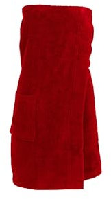 Damen Saunakilt Sauna Kilt Sarong zum Knöpfen wewofashion by Otto Werner P2006 Rot 70 x 140 cm