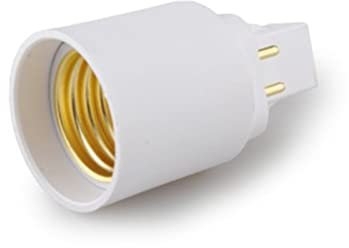 GODENI 4 adaptadores G24 a E27, 4 Pines, 21,8 mm, convertidor de Base de lámpara G24q a E26/E27, Z1004